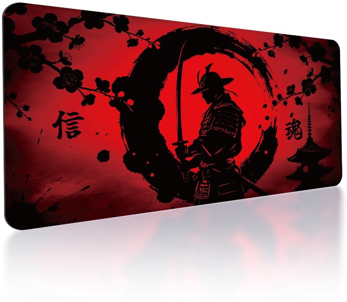 Dailygoods - Samurai Muismat in Japanse Stijl - Antislip Basis 40 x 80 cm voor Gaming en Kantoor