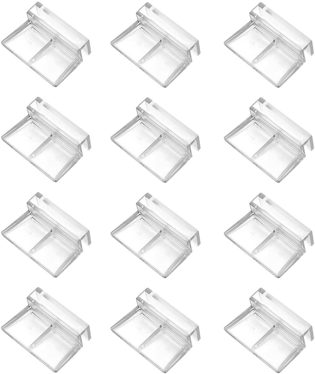 Dailygoods - 12 Transparante Clips voor Aquarium - Glazen Deksel Houder voor 6 mm Dikte