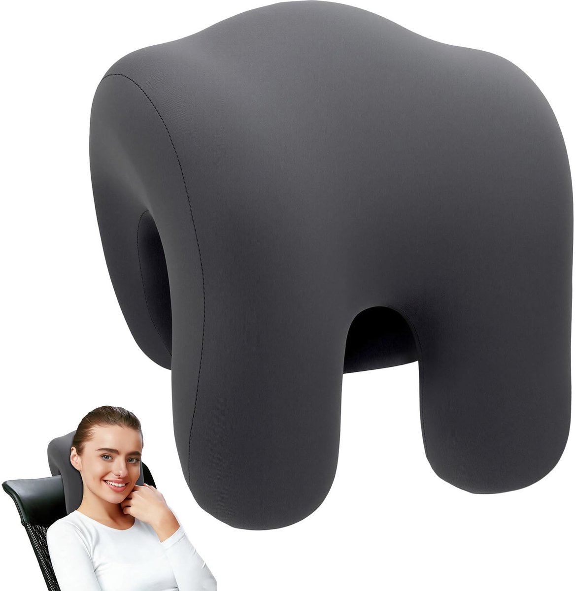 Dailygoods - Ergonomisch Nekkussen voor Bureaustoelen - Hoofdsteun van Geheugenschuim