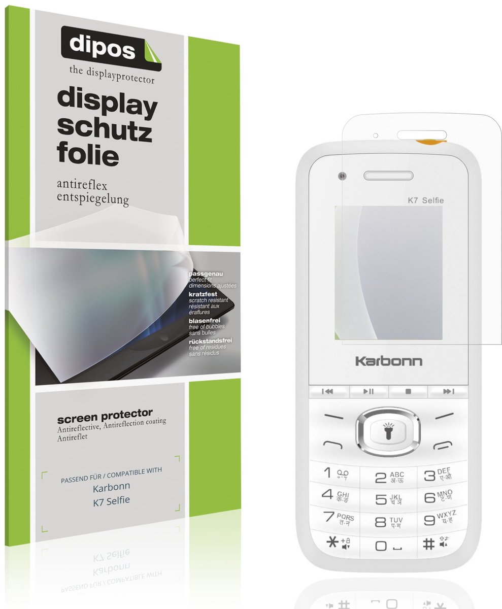 dipos – 4x Matte Beschermfolie geschikt voor Karbonn K7 Selfie | Krasbestendige & antireflecterende Screenprotector Ultra-Thin