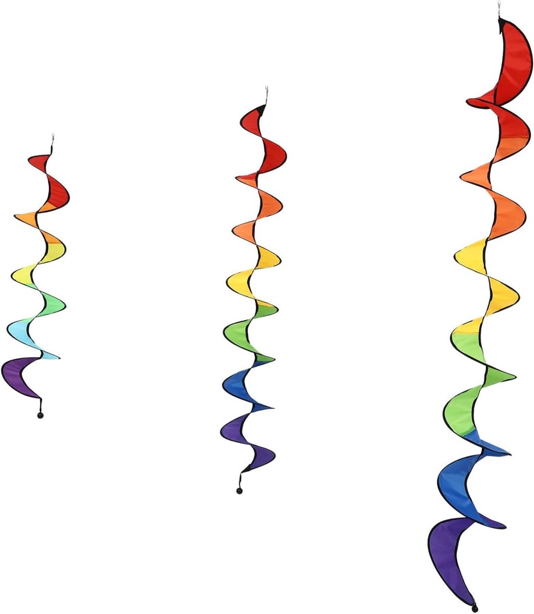 Regenboog Windvangers - Windmolens Buiten - Tuin Decoratie - Duurzaam Milieuvriendelijk - 230 x 30 cm - Diverse Kleuren