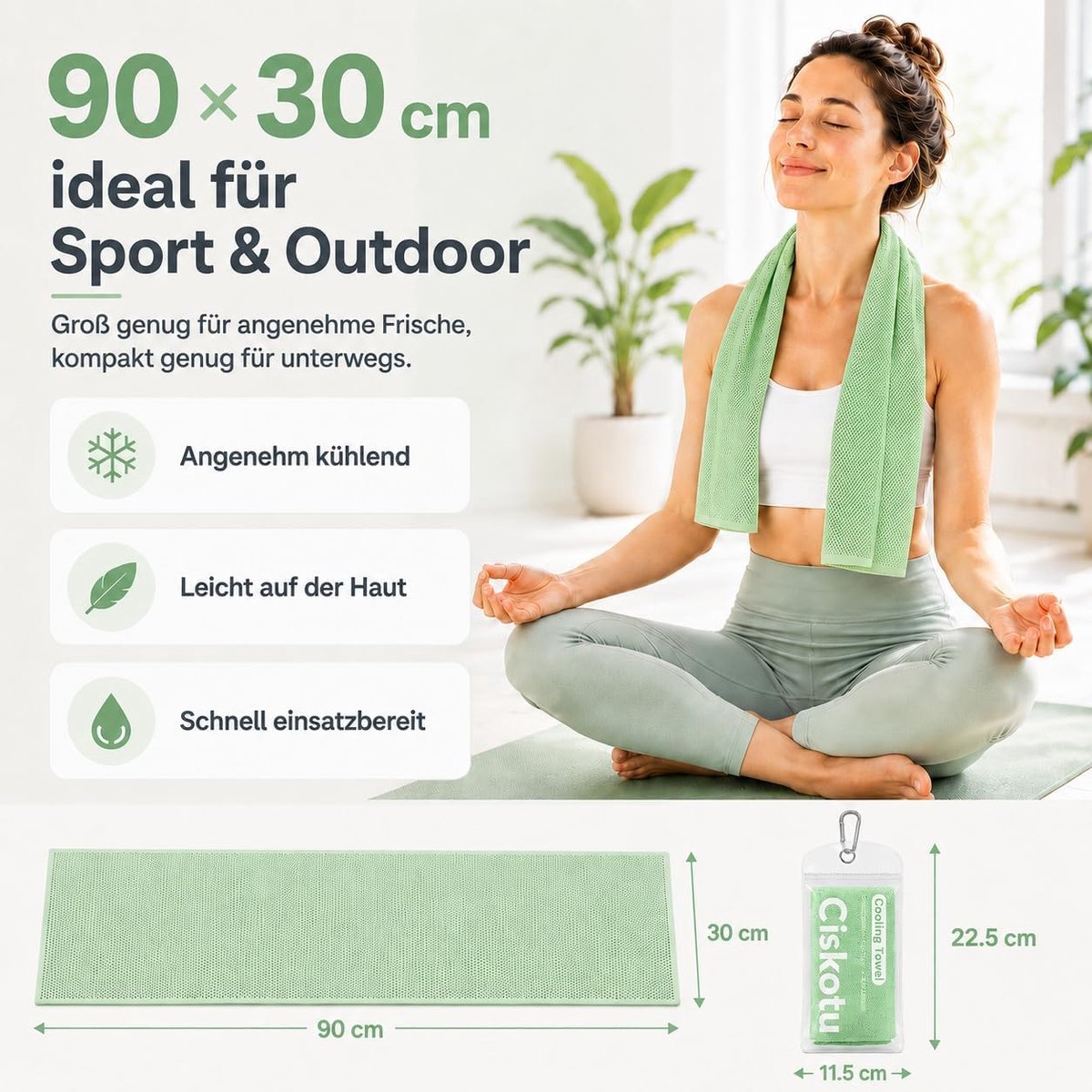 SnelShoppen - Koelhanddoekenset - Microvezel Verkoelende Handdoek voor Sport, Fitness, Yoga, Golf - Ijshanddoek in Pastelkleuren - Ideaal voor Reizen