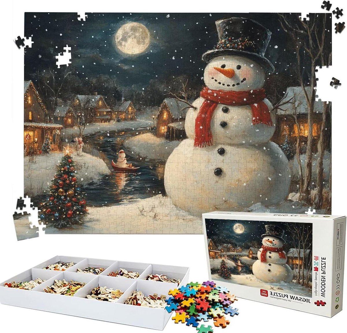 Houten Puzzel - Legpuzzel Volwassenen - Ontspanning Thuis - Perfecte Vertanding - 156x105cm - Multicolor