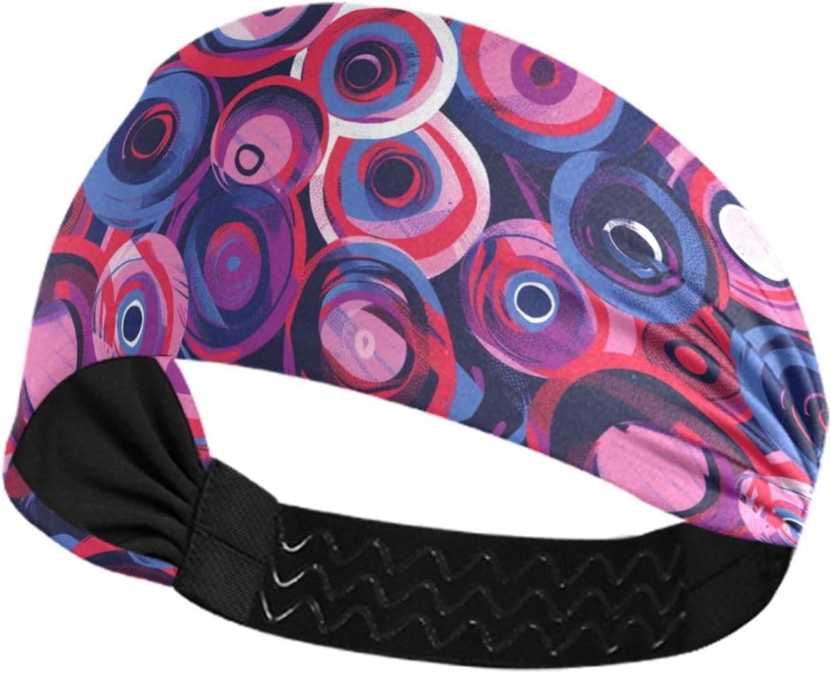 Hoofdbanden Dames - Zweetbanden Sport - Sporten en Trainen - Vochtafvoerend Ademend - 9.8 inch x 9.4 cm - Multicolor