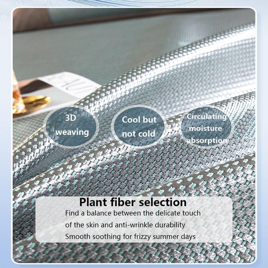 Bamboe Mat - Koelmat Zomer - Comfortabel Slapen - Dubbelzijdig Bamboe - 120x200cm - Natuurlijk — afbeelding 2