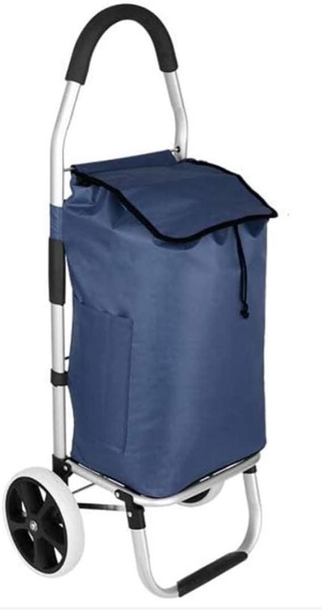 Winkelwagen Opvouwbaar - Boodschappentrolley Stevig - Boodschappen Doen - Waterdichte Tas - 50L Capaciteit - Grijs