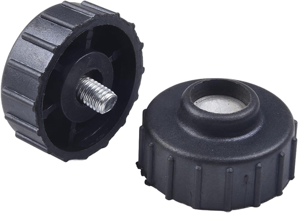 Trimmer Knoppen Vervanging - Bump Head Knoppen - Tuinonderhoud - Perfecte Pasvorm - 2 stuks - Zwart