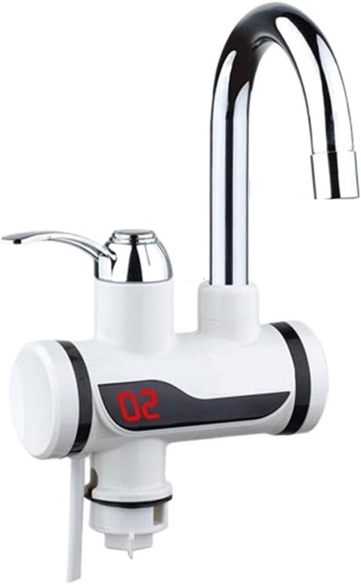Elektrische Waterkraan - Directe Verwarmer Kraan - Snel Warm Water - Energiebesparend - 35 x 25 x 15 cm - Wit