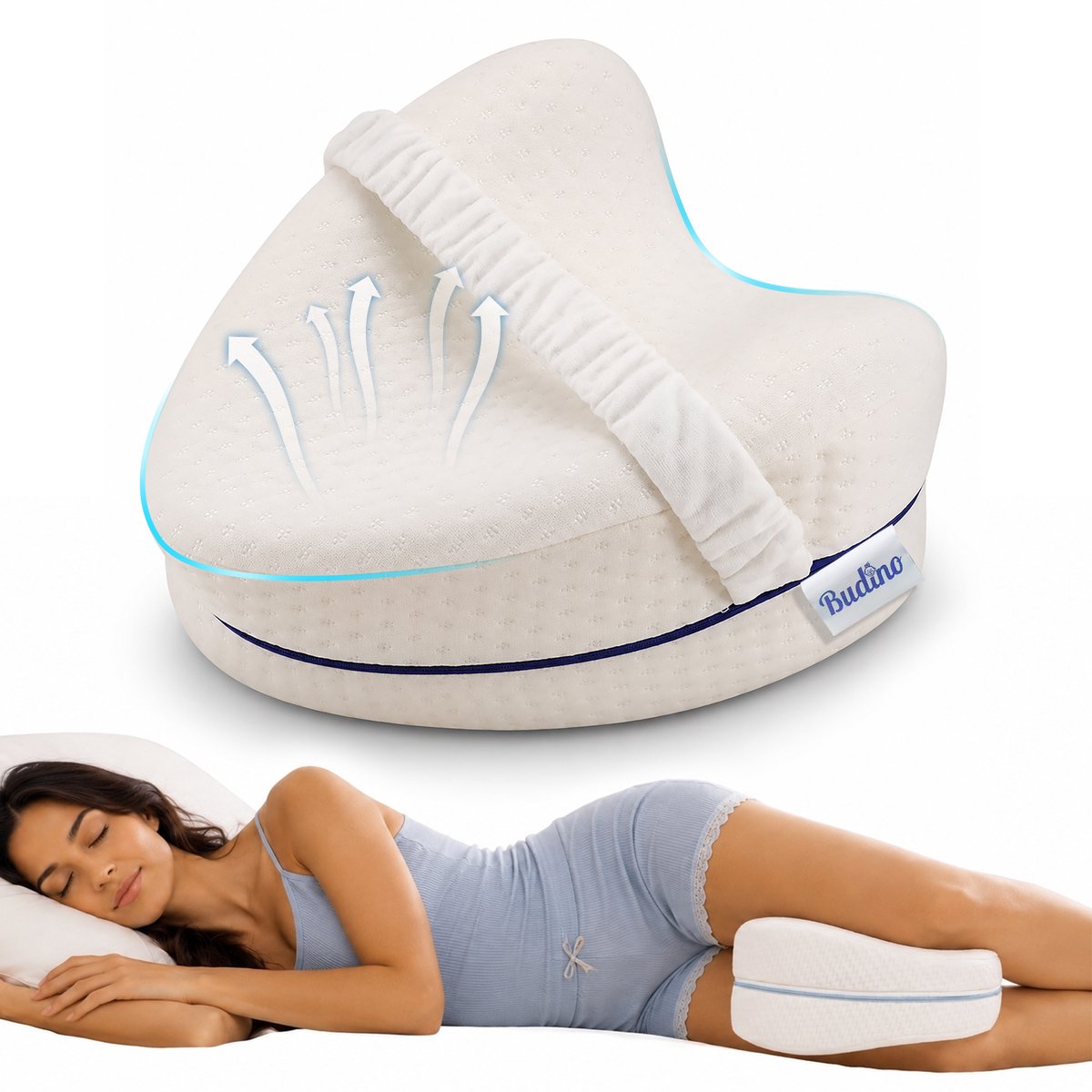Budino® Kniekussen Traagschuim - Ergonomisch Kussen