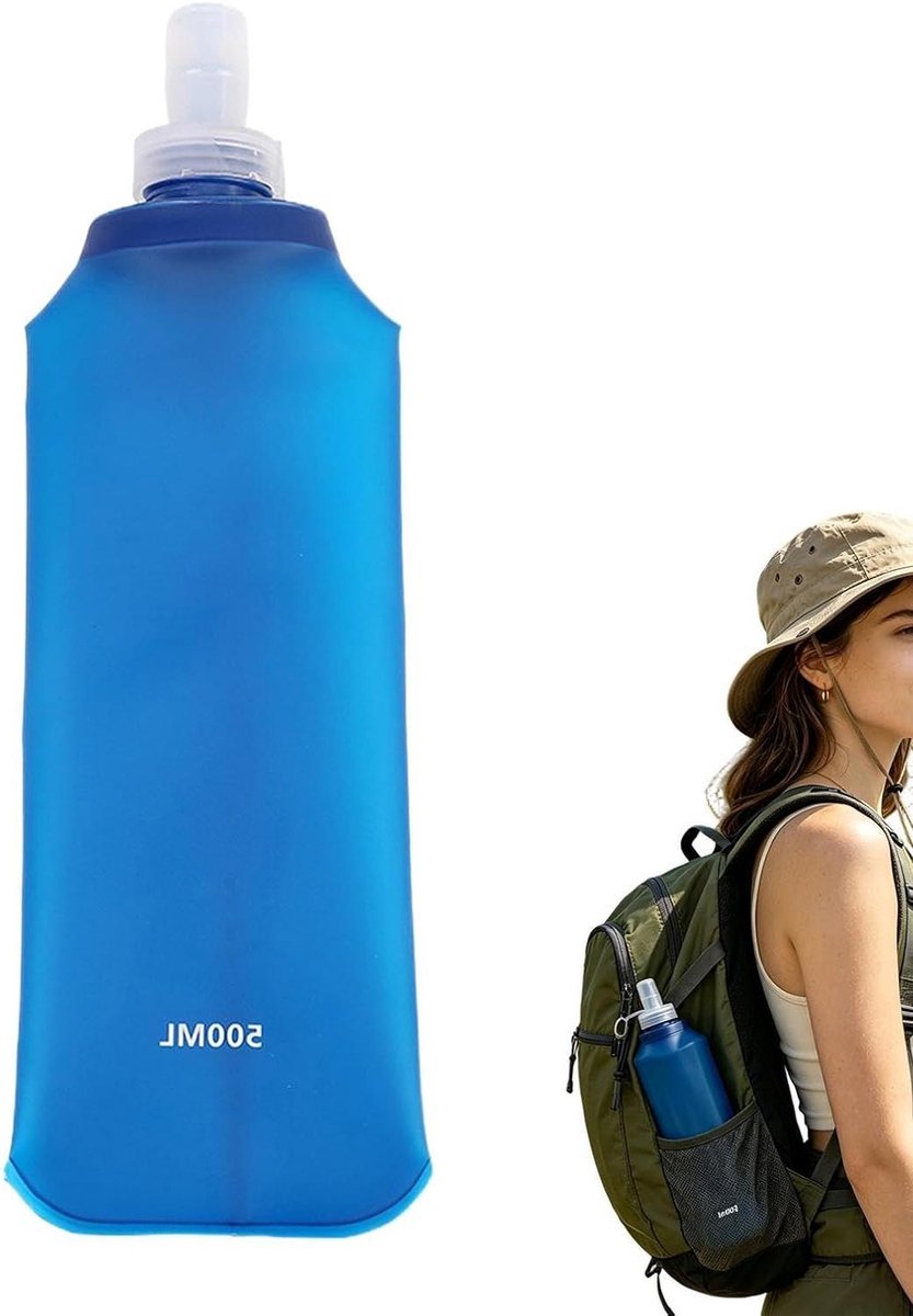 Opvouwbare Waterfles - Hydratatiebeker - Sporten en Reizen - Lekvrij en Ruimtebesparend - 500 ml - Niet gespecificeerd