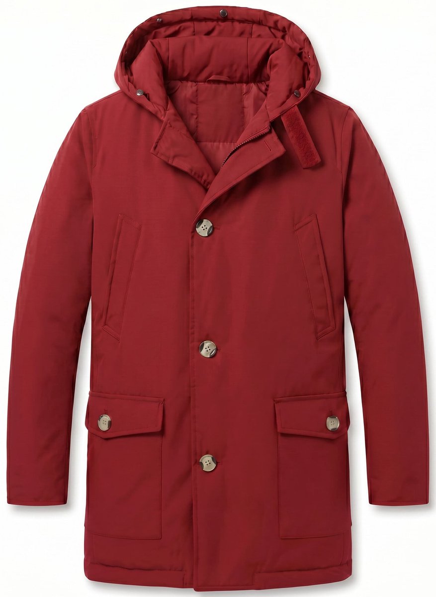 Parka Heren Winterjas - Heren Winterjas - LF7101 - Rood - Maat XL