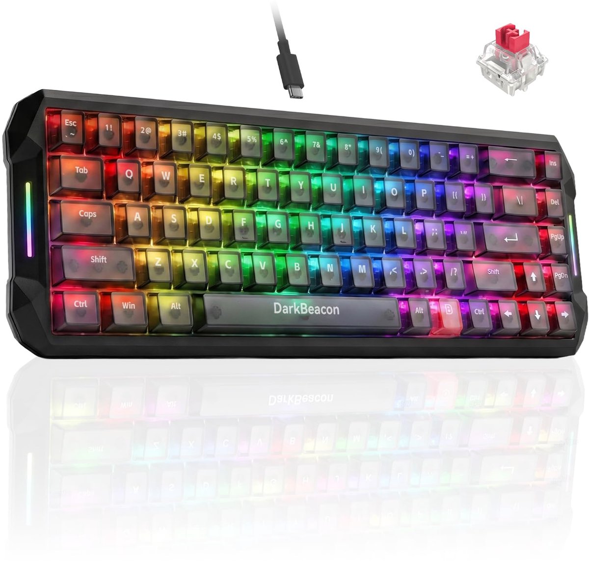 SnelShoppen - Flux68 HE Mechanisch Gaming-Toetsenbord met Snelle Trigger, Instelbare Bediening, RGB Verlichting, 65% Compact, 8000 Hz, Hall-Effect, Ma