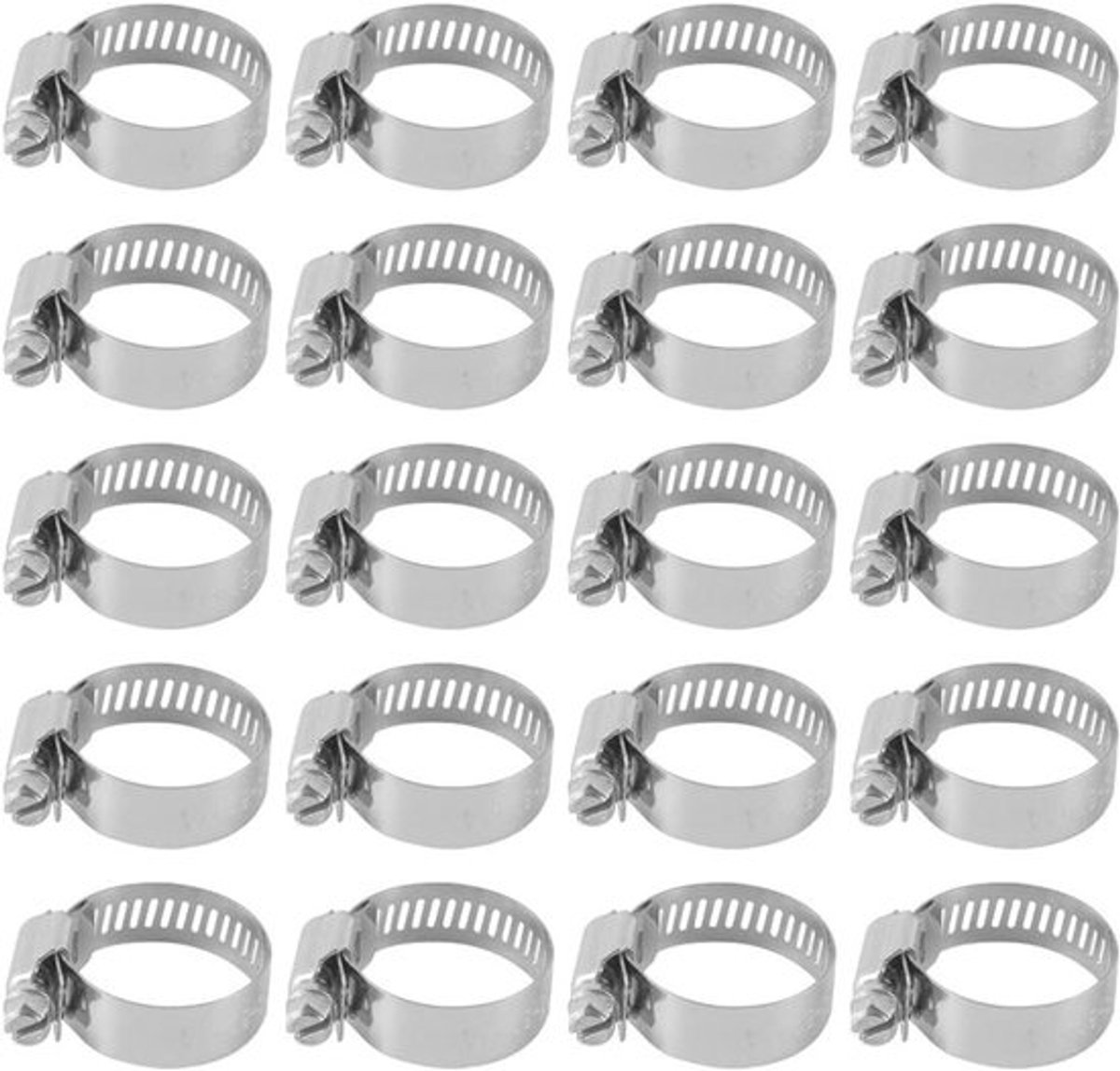 Slangklemmen 18-32mm Verstelbare Waterleiding Clips (20 stuks) met Jubilee Clip