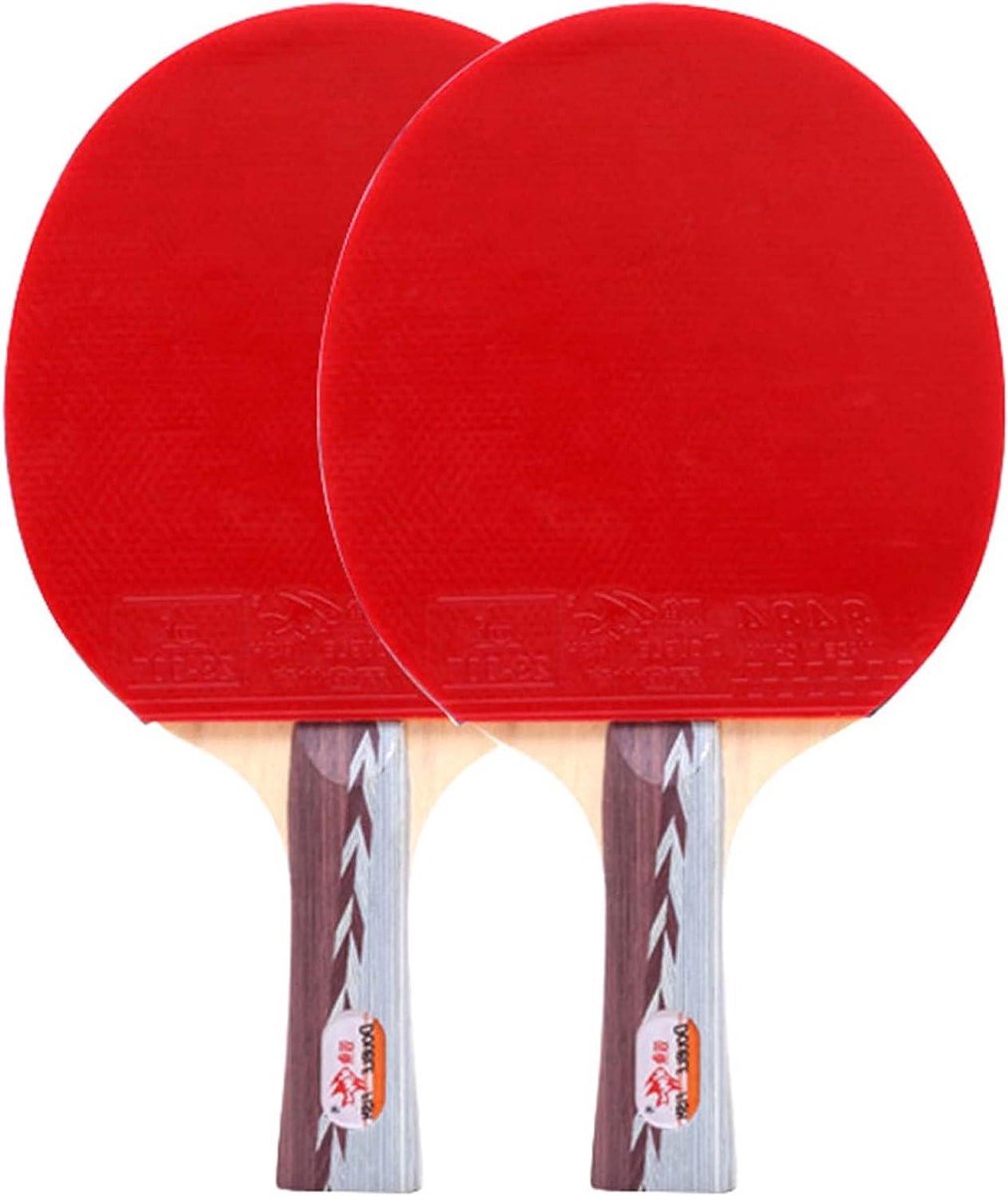 Tafeltennisrackets Set - Pingpongbats Tafeltennisbats - Gezinsactiviteiten - Vergroot Voorprofiel - 6.5 mm Dikte - Niet gespecificeerd