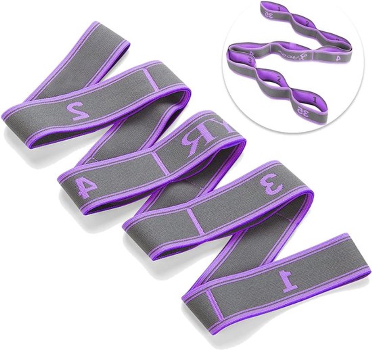 Yoga Stretch Band met 9 Loops voor Fitness Pilates en Fysiotherapie - Op zoek naar een ideale Stretch Riem voor meer Flexibiliteit tijdens Yoga en Fysieke Therapie?