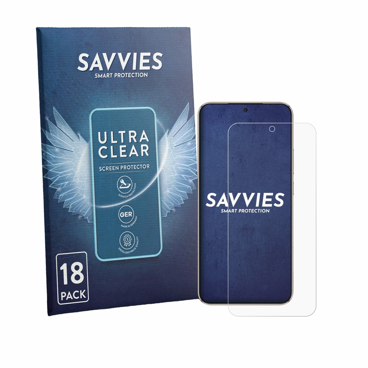 Savvies - Screenprotector voor Honor X 70 Pro Max - Folie Beschermfolie transparant 18 Stuks