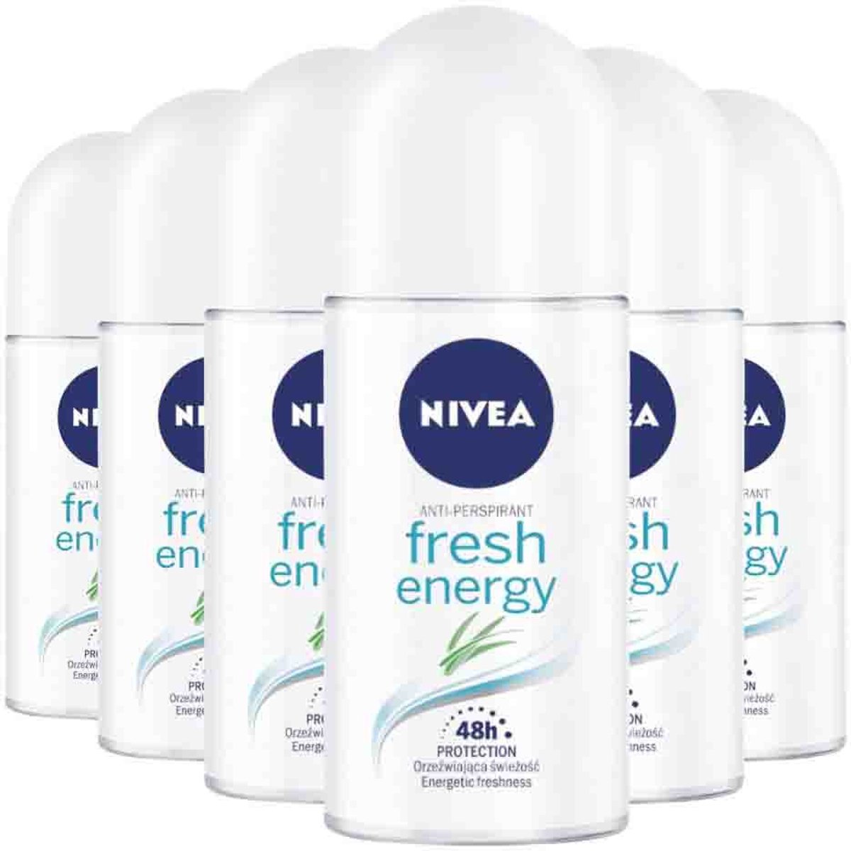 NIVEA Deodorant Roller Fresh Energy - 6 x 50 ml - Voordeelverpakking