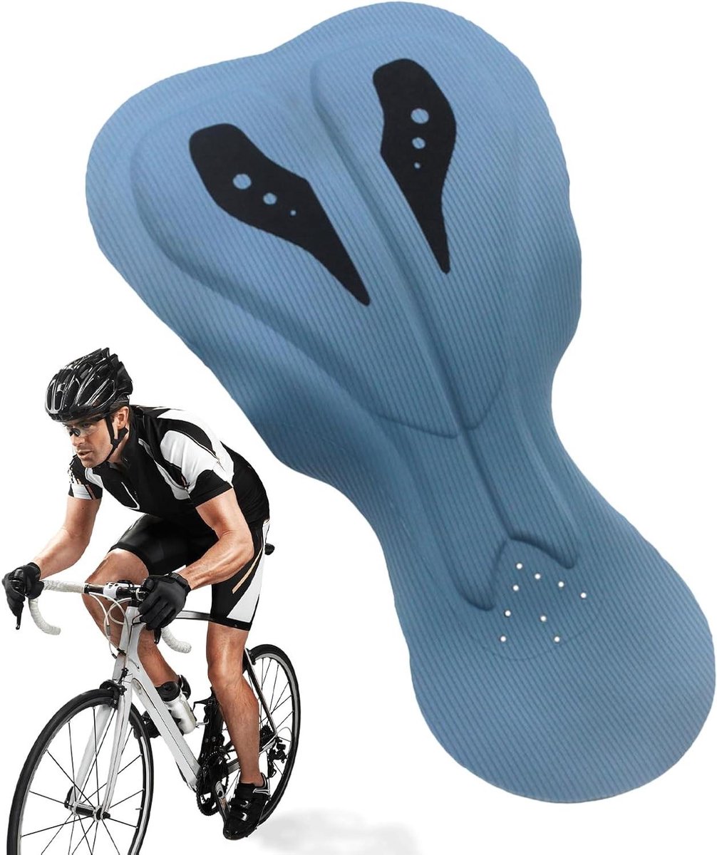 Fietszitkussen - Fietsen Gel Pad - Comfortabel Fietsen - Verlicht Heupdruk - 38x21x1.5cm - Zwart