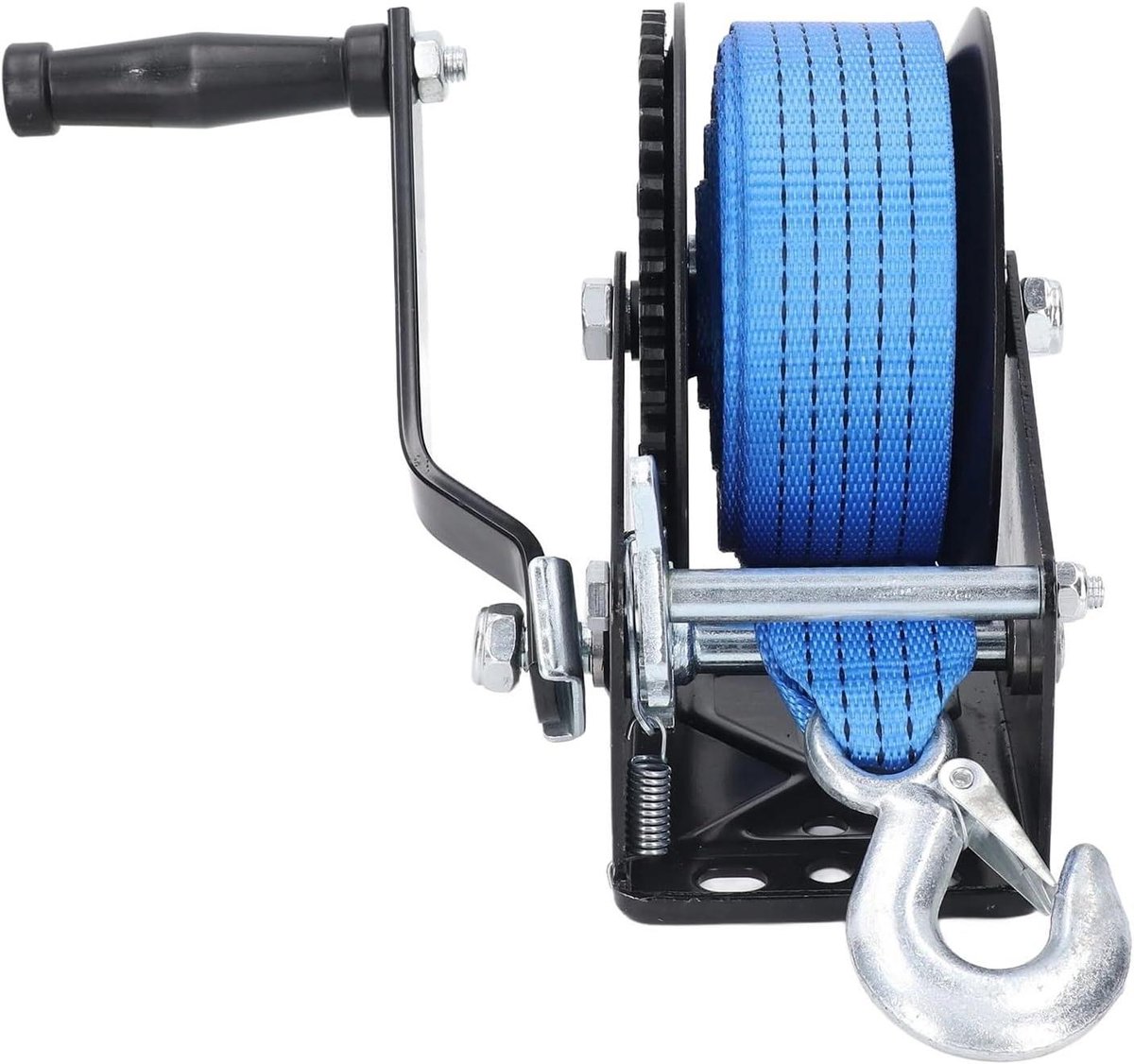 Handlier 1600 lbs - Handmatige Lier - Zware Ladingen Hefen - Duurzame Nylon Riem - 1600 lbs - Zilverkleurig