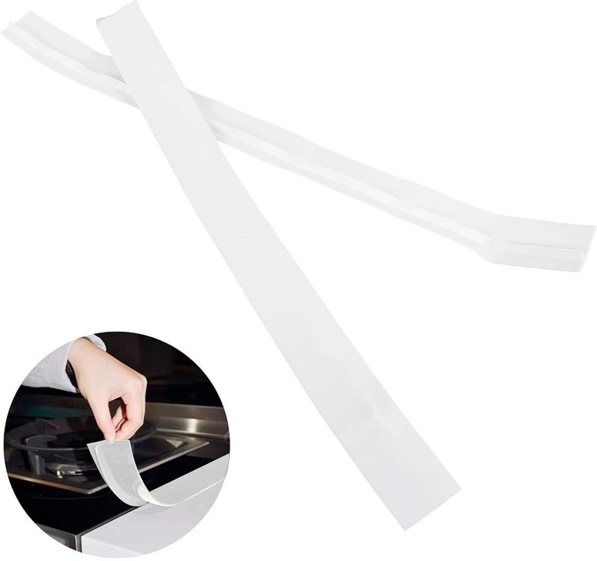 Fornuis Kolombescherming Keuken Strip Keuken Reinigen Hittebestendig Siliconen 63 cm Wit