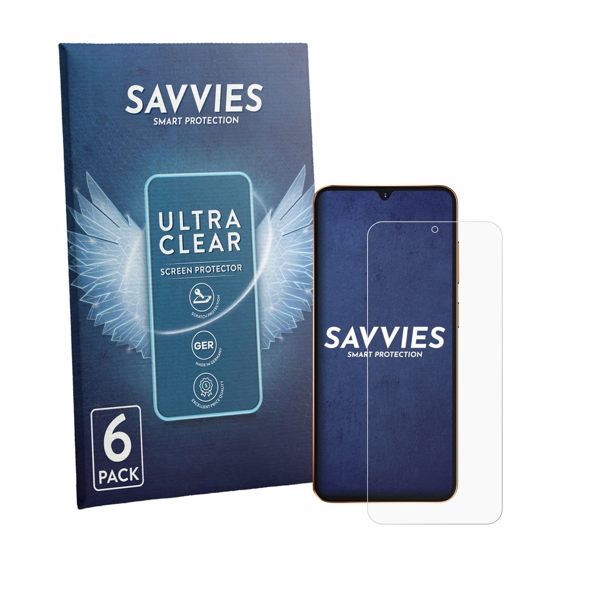 Savvies - Screenprotector voor Hotwav A17 Pro Max - Folie Beschermfolie transparant 6 Stuks