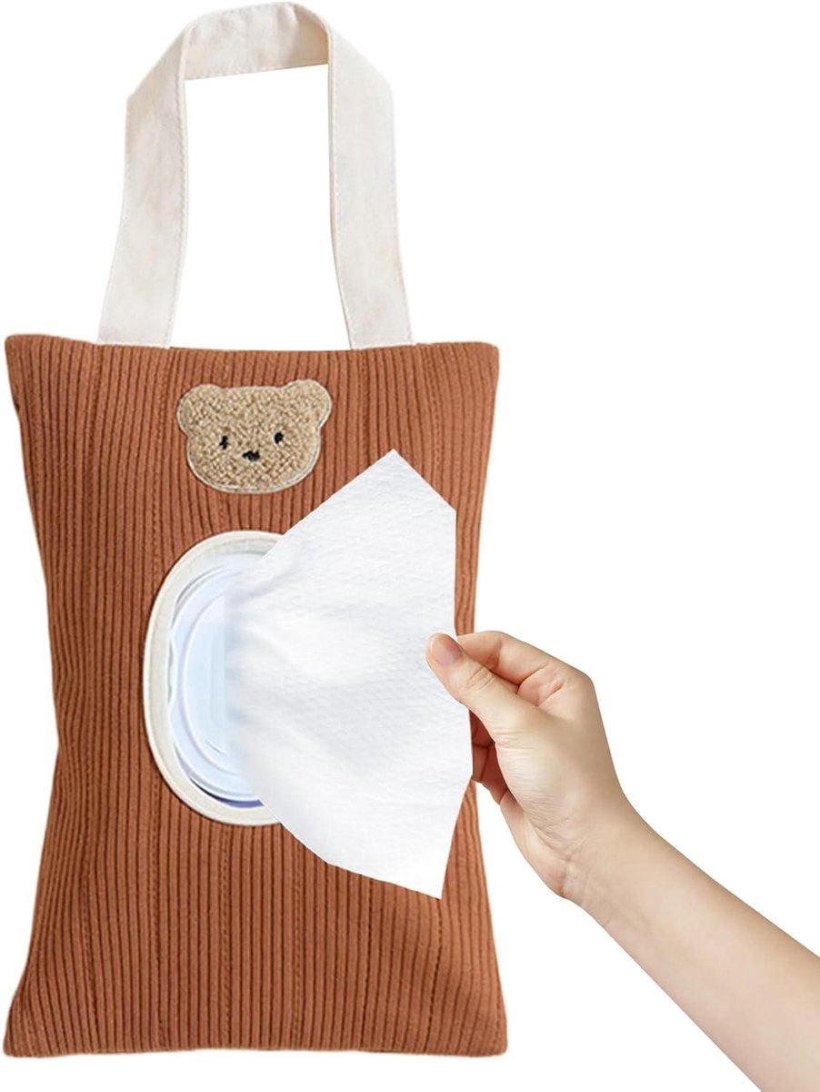 Baby Wipes Holder - Draagbare Dispenser - Onderweg Baby Verzorgen - Met Dierprint - 20 x 13 x 2 cm