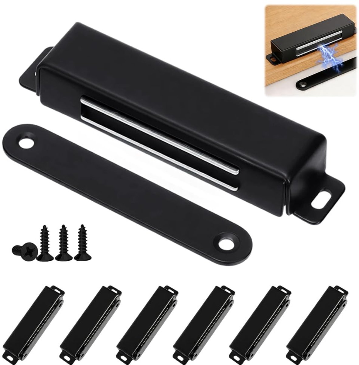 Dailygoods - 6 stuks sterke magnetische snappers - Deurmagneet voor kastdeuren