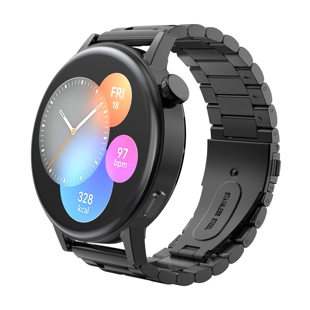 Dailygoods - Metalen Horlogeband voor Huawei Horloges - 22mm Vervangende Band