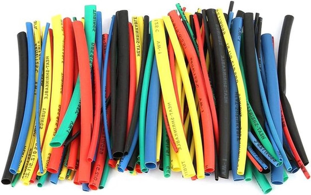 Krimpslang Kit voor Elektrische Isolatie - 100 stuks Krimpbuis Draad Kabel Geïsoleerde Hoes - Krimpslangen Set met 100 mm Krimpbuizen