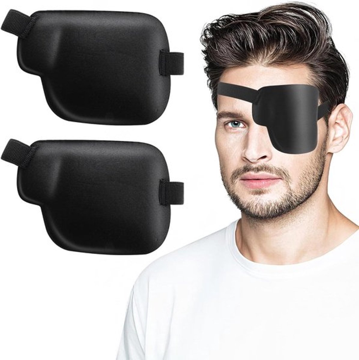 Verstelbare medische oogklep voor volwassenen en kinderen, 2 stuks, enkel oogmasker voor herstel na operaties