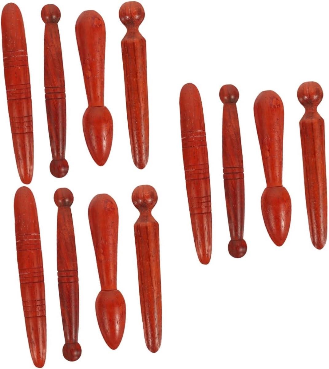 Houten Massagestokken - Acupunctuur Stokken - Lichaamsmassage - Stimuleert Drukpunten - 125 cm - Houtkleur