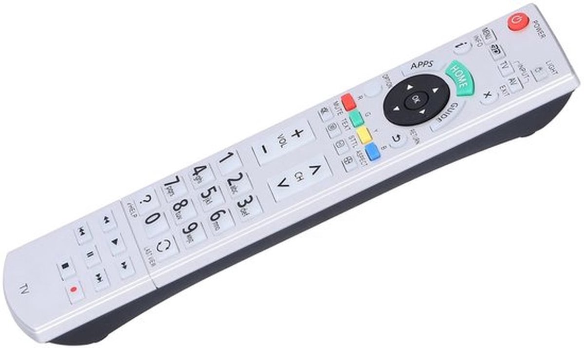 - Vervanging Afstandsbediening - TV Afstandsbediening - Handzaam en Lichtgewicht - Zilver - Geschikt voor N2QAYB modellen - Tot 10 meter