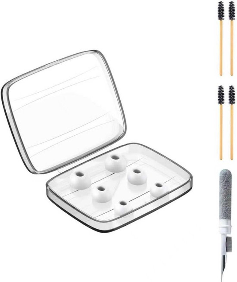 Reserveoordopjes voor AirPods Pro inclusief reinigingsset en opbergdoos - 3 maten (S/M/L)