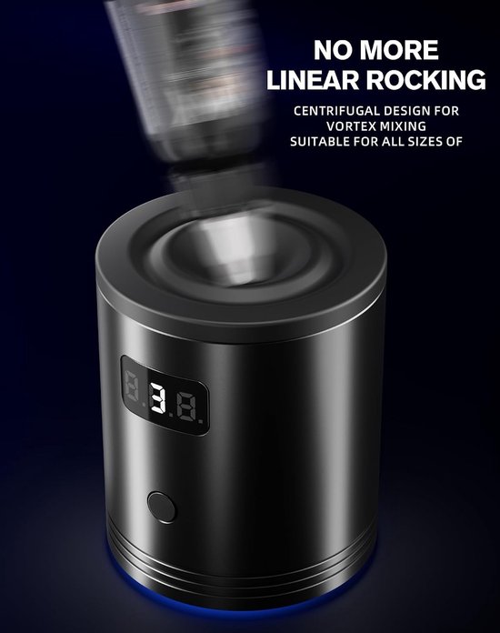 Draadloze Inkt Mixer - Laboratorium Shaker - Tattoo Inkt Mengen - Antislip Zuignappen - 50 ml container - Zwart — afbeelding 4