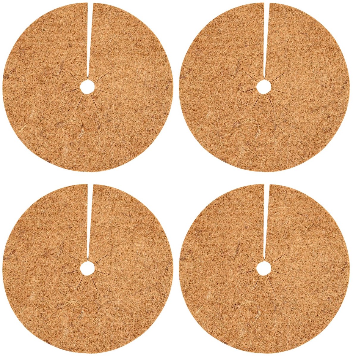 Set van 4 Kokosnootschalen 20 cm voor Plantenbescherming