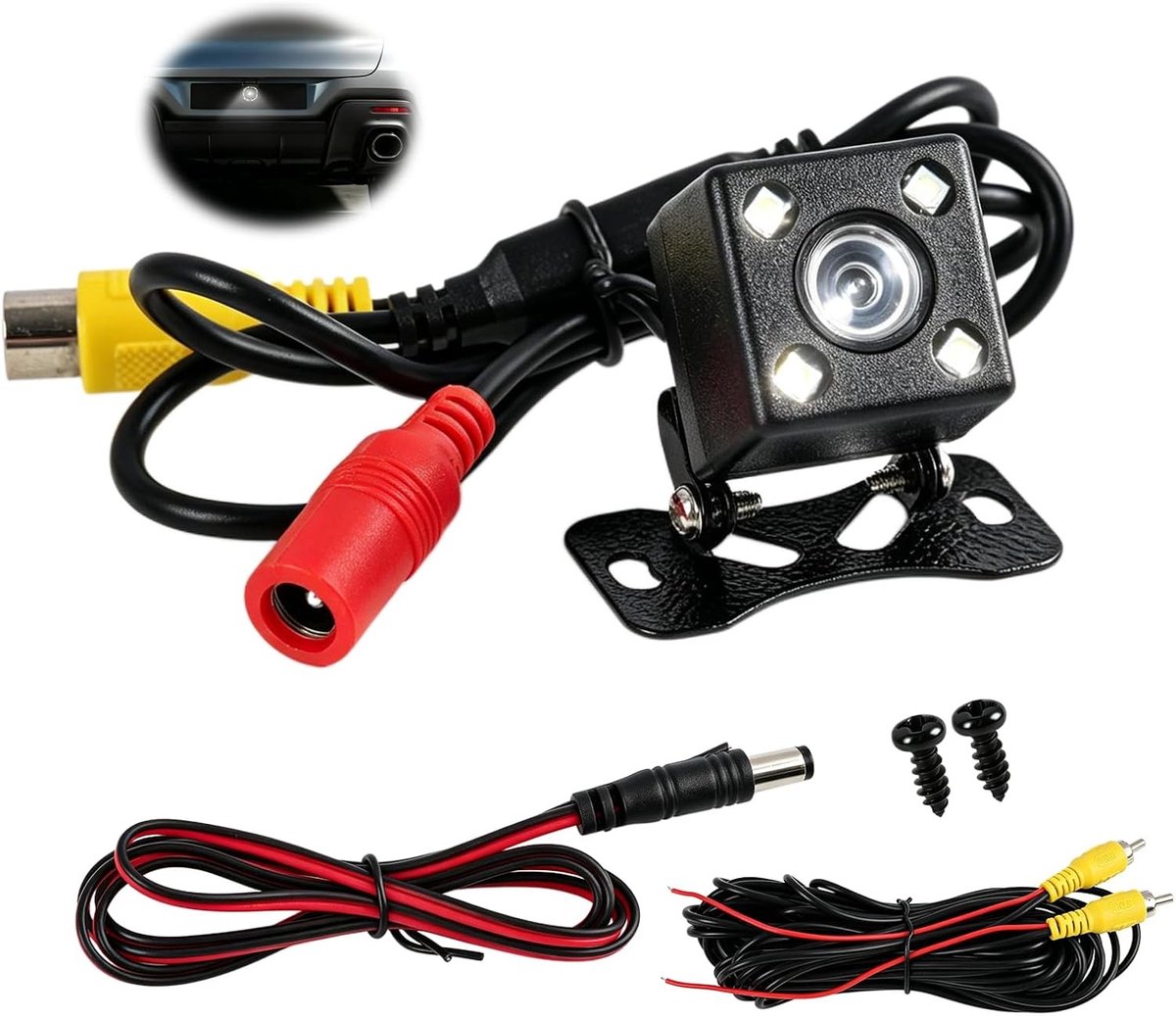 Achteruitrijcamera - Zwart - Ultra HD 1080p - Met Nachtzicht en 180° Groothoek - Voor Auto's en Vrachtwagens