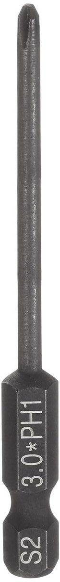 Phillips Schroevendraaier Bit Set PH1 met 1/4" Sechskantschaft 75mm