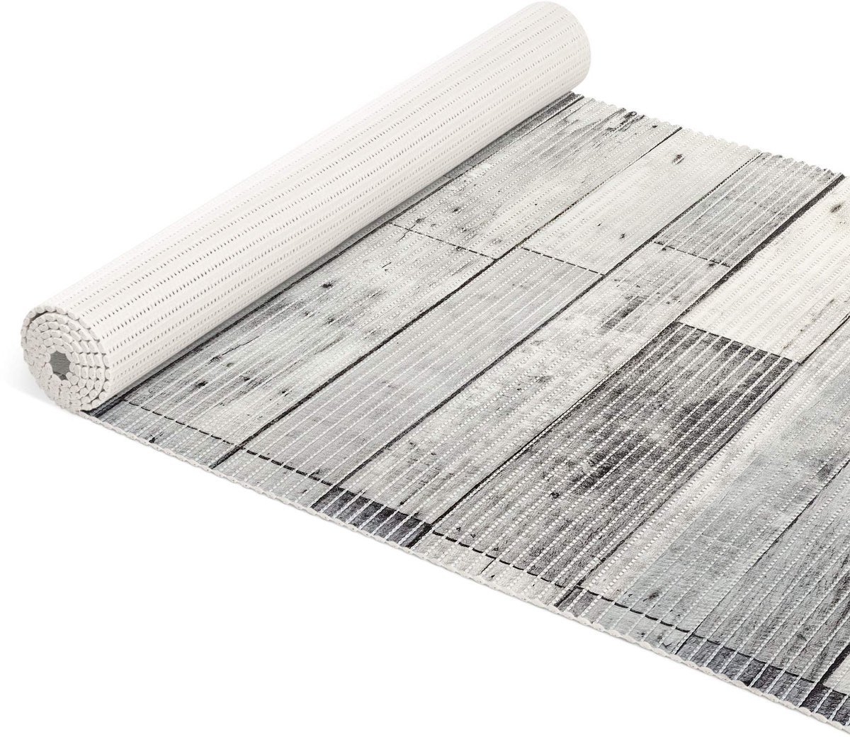 ANRO Badmat Houtlook Grijs 65x160cm Antislip Douchemat Afwasbaar Sneldrogend