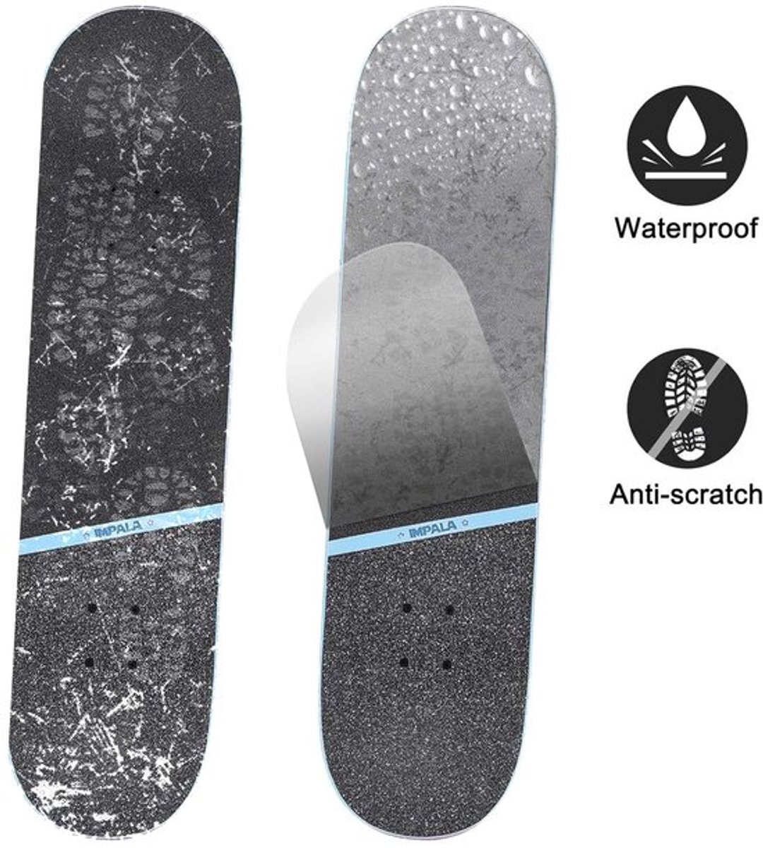 Grip tape voor skateboard - Transparante grip tape - Grip tape voor longboard - Waterdichte grip tape voor scooter - 33x9 inch - anti-slip transparante schuurpapieraccessoires voor skateboard