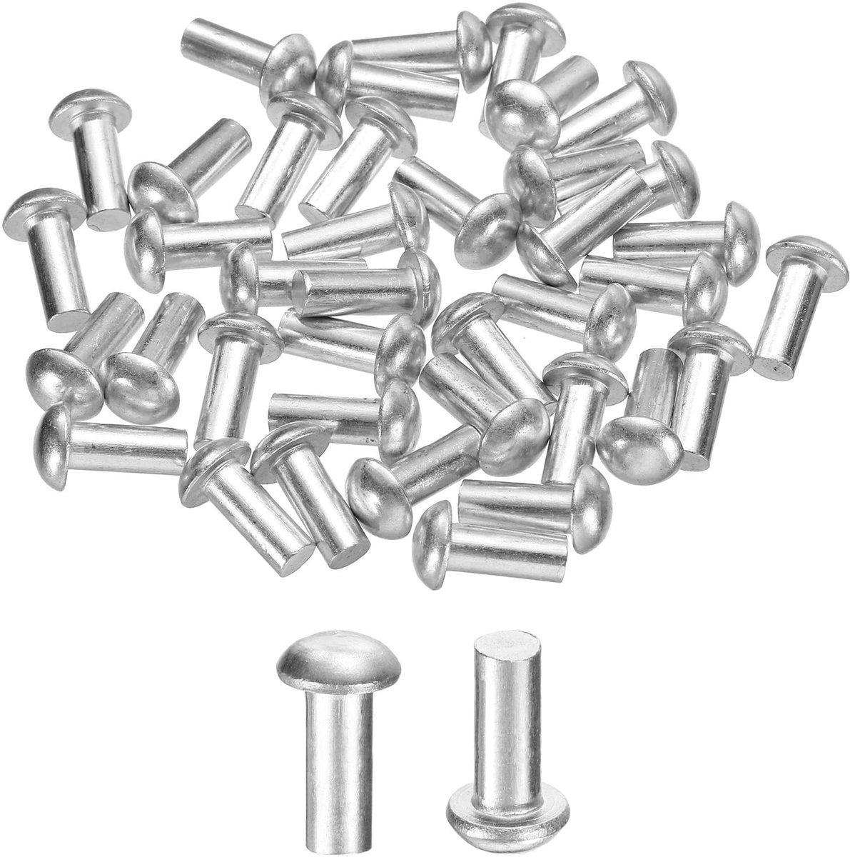 Aluminium Halfronde Nieten M5x12mm - 30 Stuks
