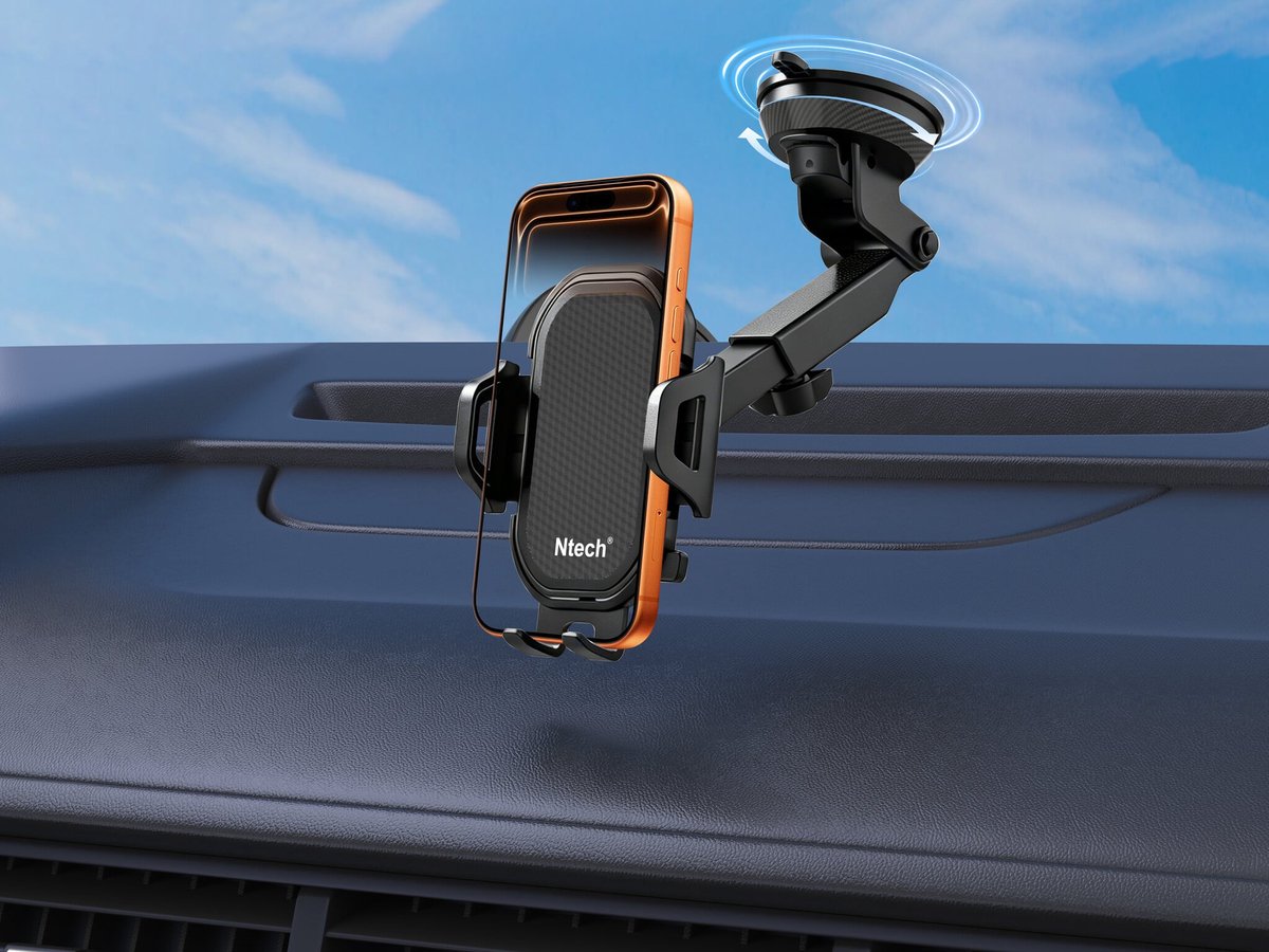 Ntech Telefoonhouders Auto - Auto Telefoonhouders 2 in 1 - Telefoonhouder auto zuignap - Auto Accessories - Autohouder Voor Raam, Dashboard & Ventilatie voor iPhone 17 /17 Pro Max /16 /15/ Samsung S26 / A37 / A57 / A17 /A27 /A56/S25/S25 Ultra