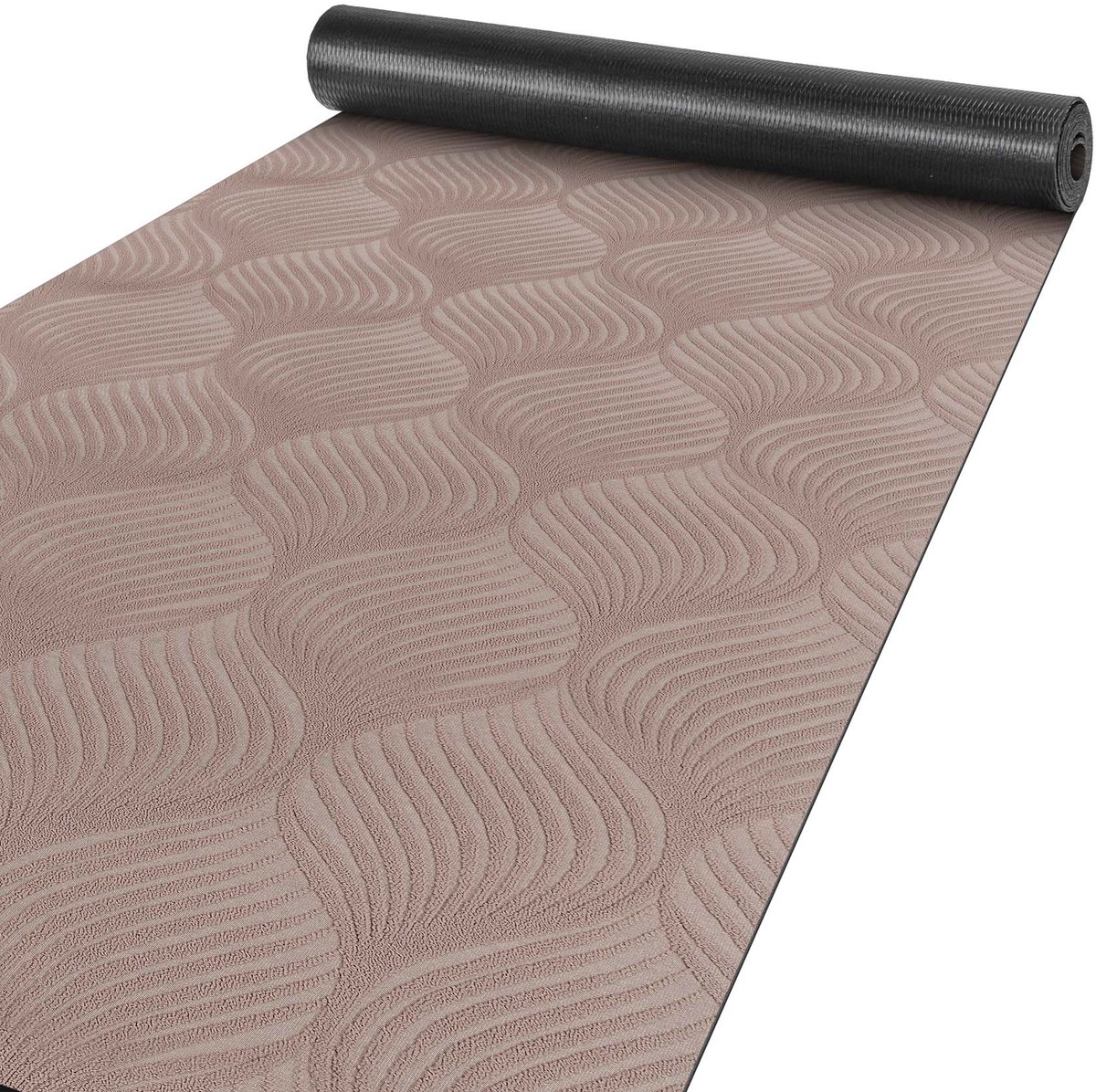 ANRO Tapijtloper Baker Bruin 180x67cm – Velours Gangloper Antislip Keukenloper Hal Op Maat Laagpolig