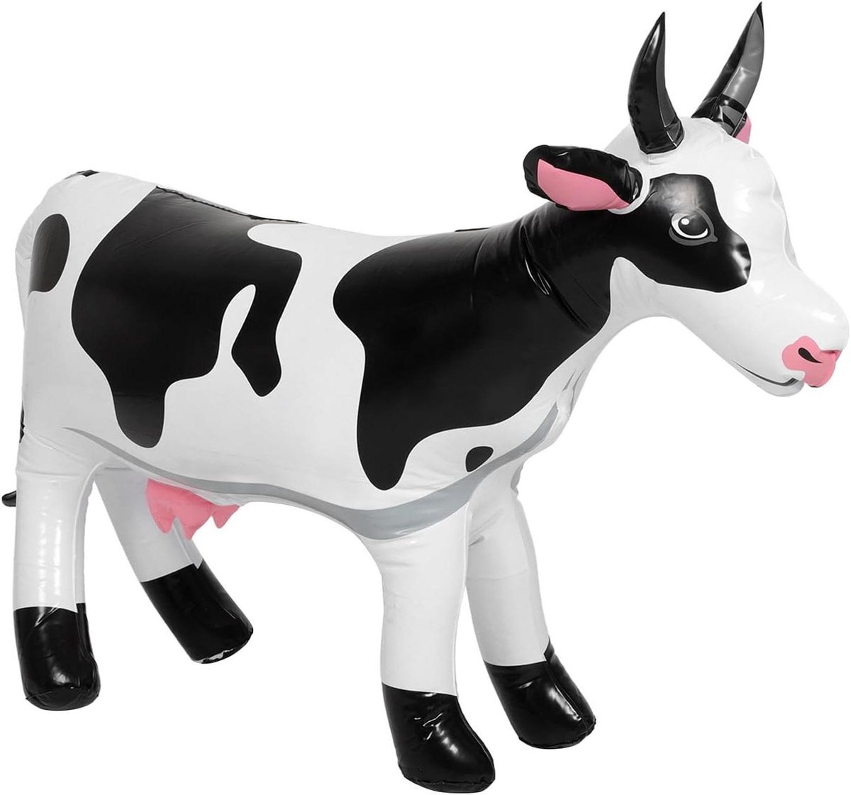 Opblaasbare Koe Decoratie - Boerderijdier Figuur - Feest Versieren - Themafeest Geschikt - 90 cm - Multicolor
