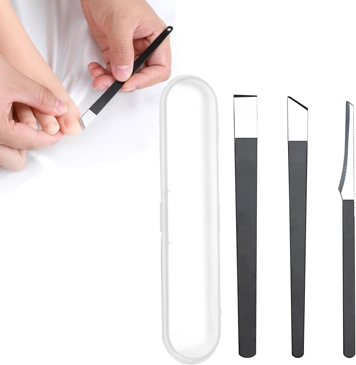 Pedicuremes - Stijl 2 - 3 stuks - Roestvrij Staal - Voor Thuis en Salon