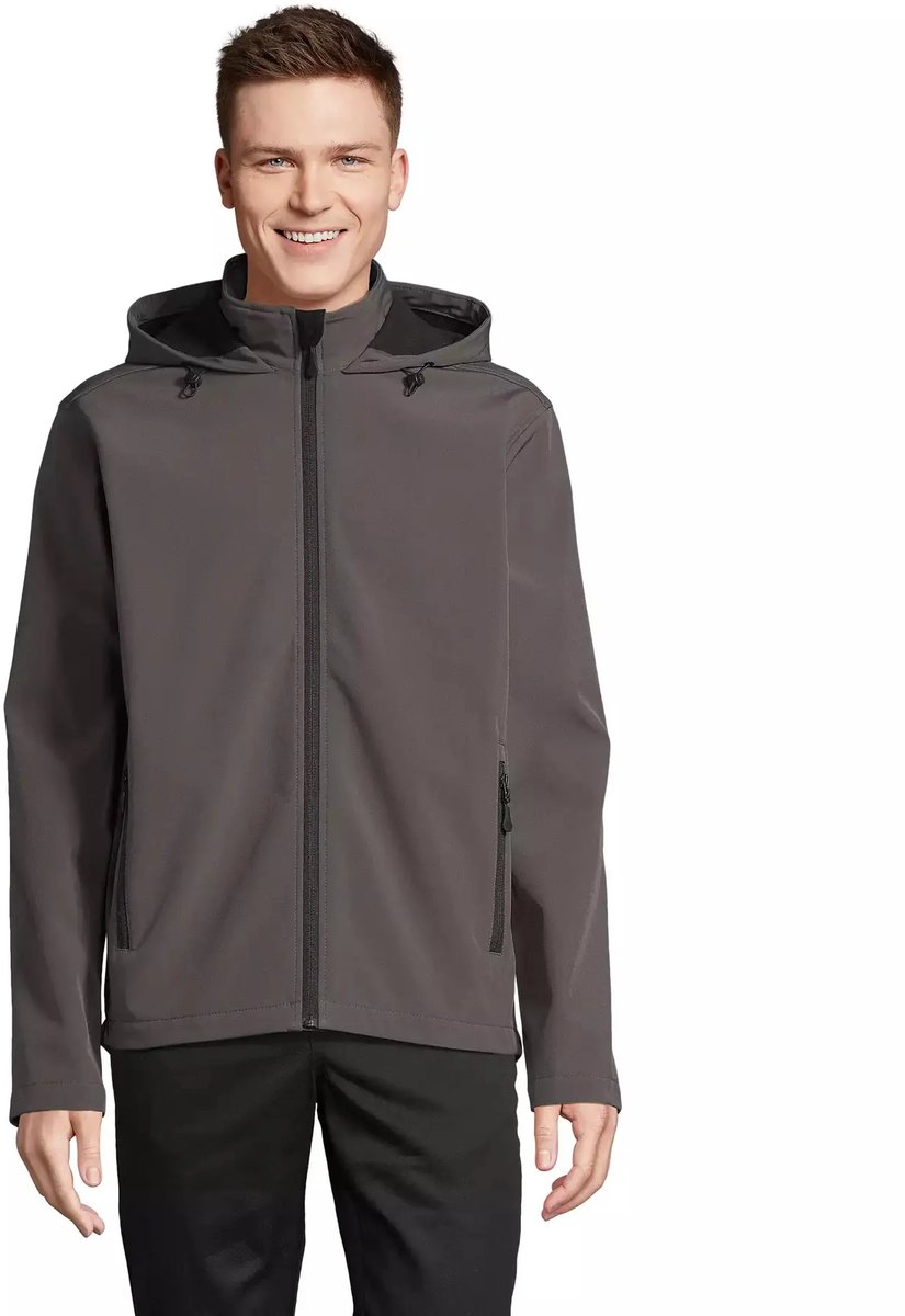 SOL'S Men´s Race Softshell Hooded Jacket L04447 - Charcoal Grey (Solid) - 3XL