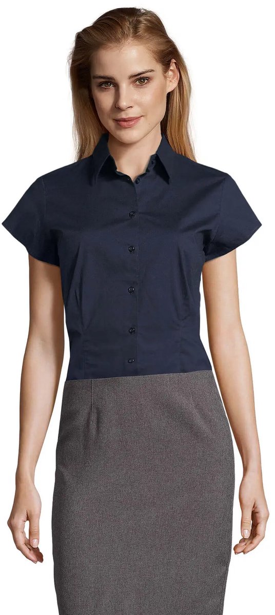 SOL'S Women´s Stretch-Blouse Excess Short Sleeve L630 - Dark Blue - L