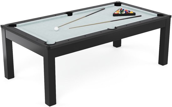 Vente-unique Convertibele tafel - Biljart & Pingpong - 213 x 112 x 81,5 cm - Grijs en zwart - BALTHAZAR van Vente-unique — afbeelding 2