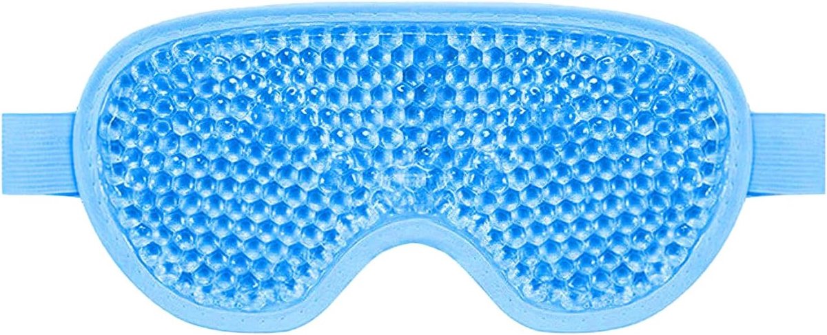 Koel Oogmasker voor Slaap, Herbruikbaar Oogmasker, Ideale Warmte- en Koudecompress voor Behandeling van Blefaritis en Opgezette Ogen, Blauw en Comfortabel