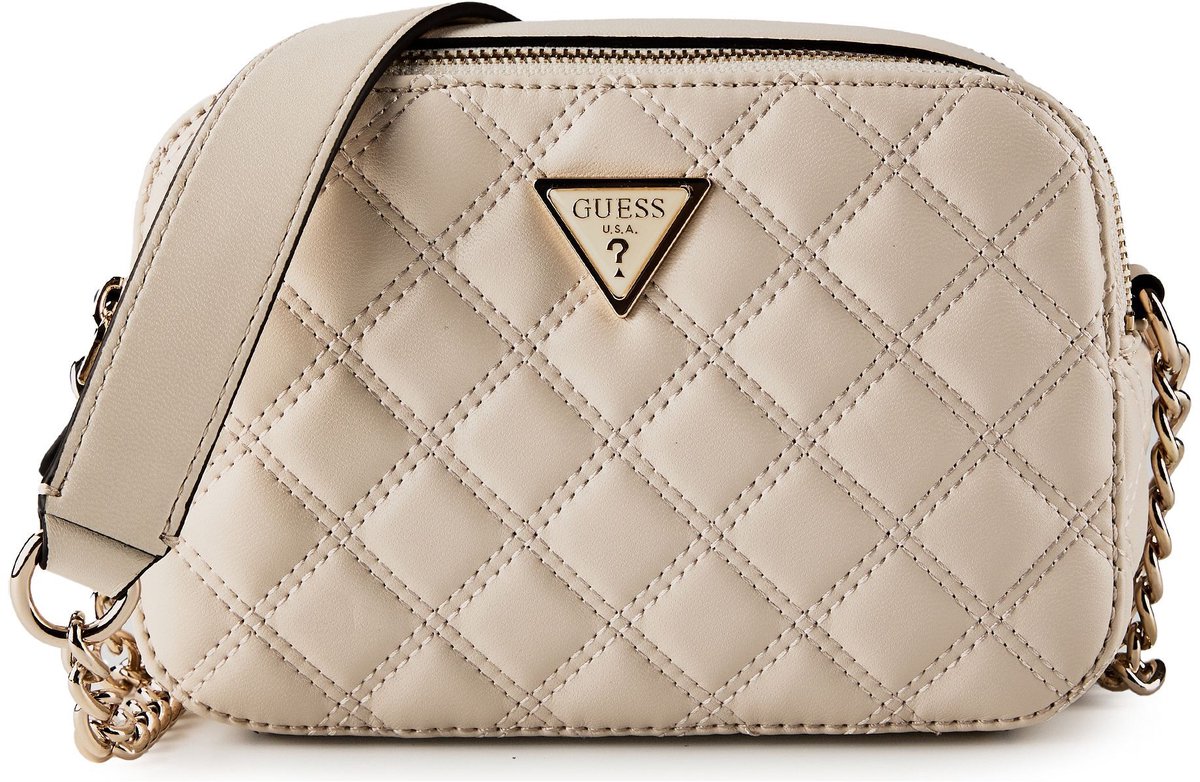 GUESS schoudertas Giully II Camera Bag Bone crème