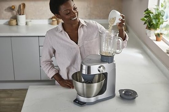 Keukenmachine - Mixer - Bakken en Koken - 1000W Krachtig Vermogen - 4.3L Kom - Zilver — afbeelding 4